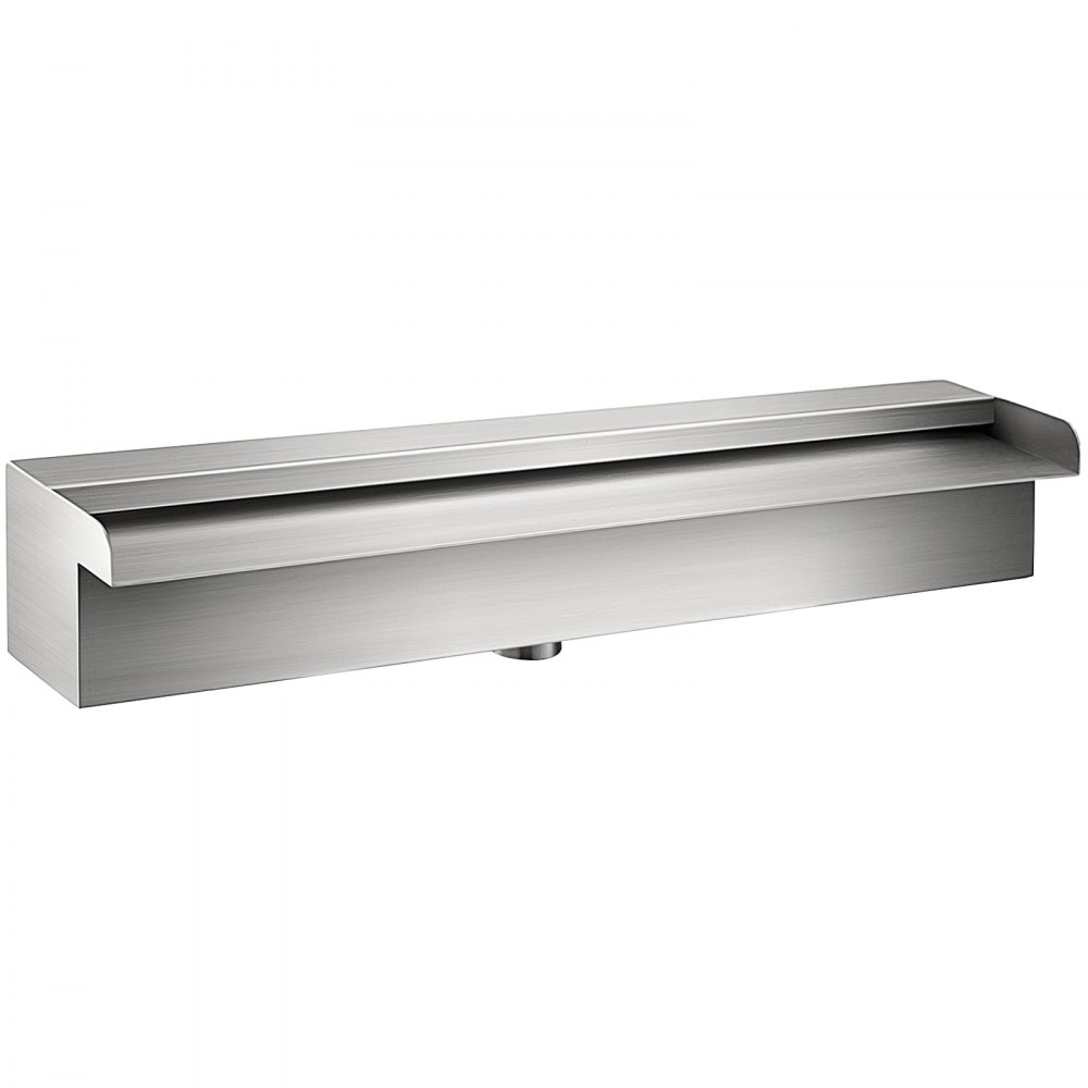 Fuente de piscina VEVOR de acero inoxidable con un diseño elegante y rectangular.
