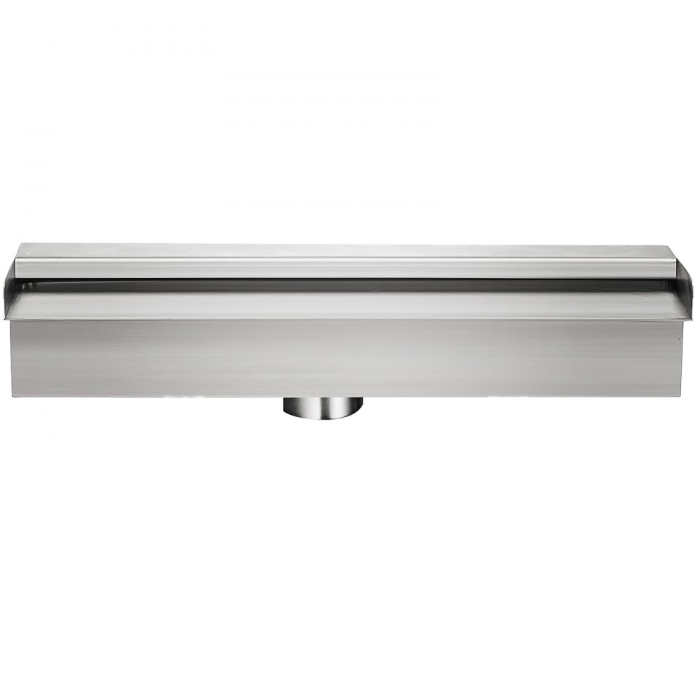 Componente de fuente de piscina VEVOR de acero inoxidable con elegante diseño rectangular.