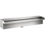 Fuente de piscina VEVOR de acero inoxidable con un diseño elegante y rectangular.