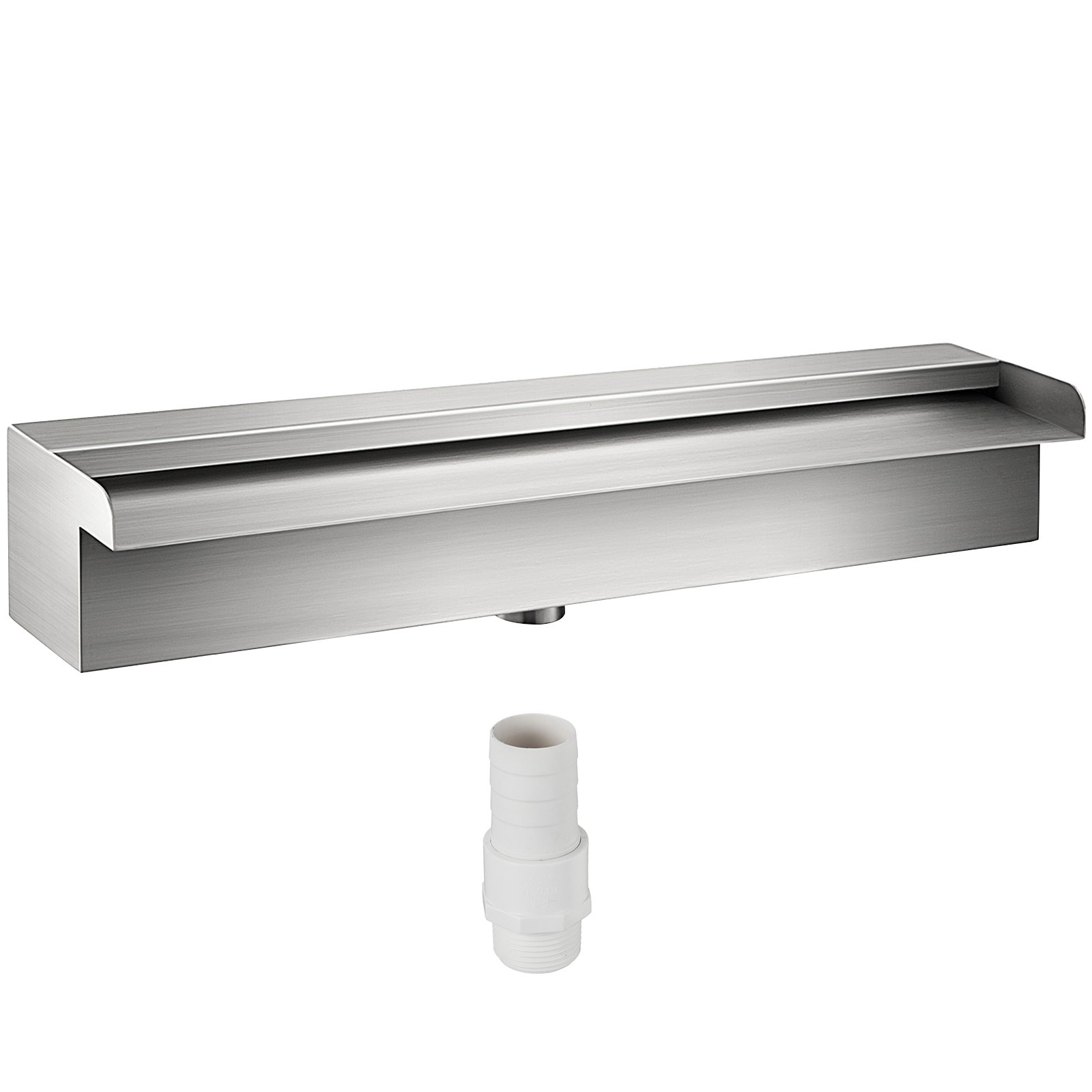 Fuente de piscina VEVOR de acero inoxidable con conexión de entrada de agua.