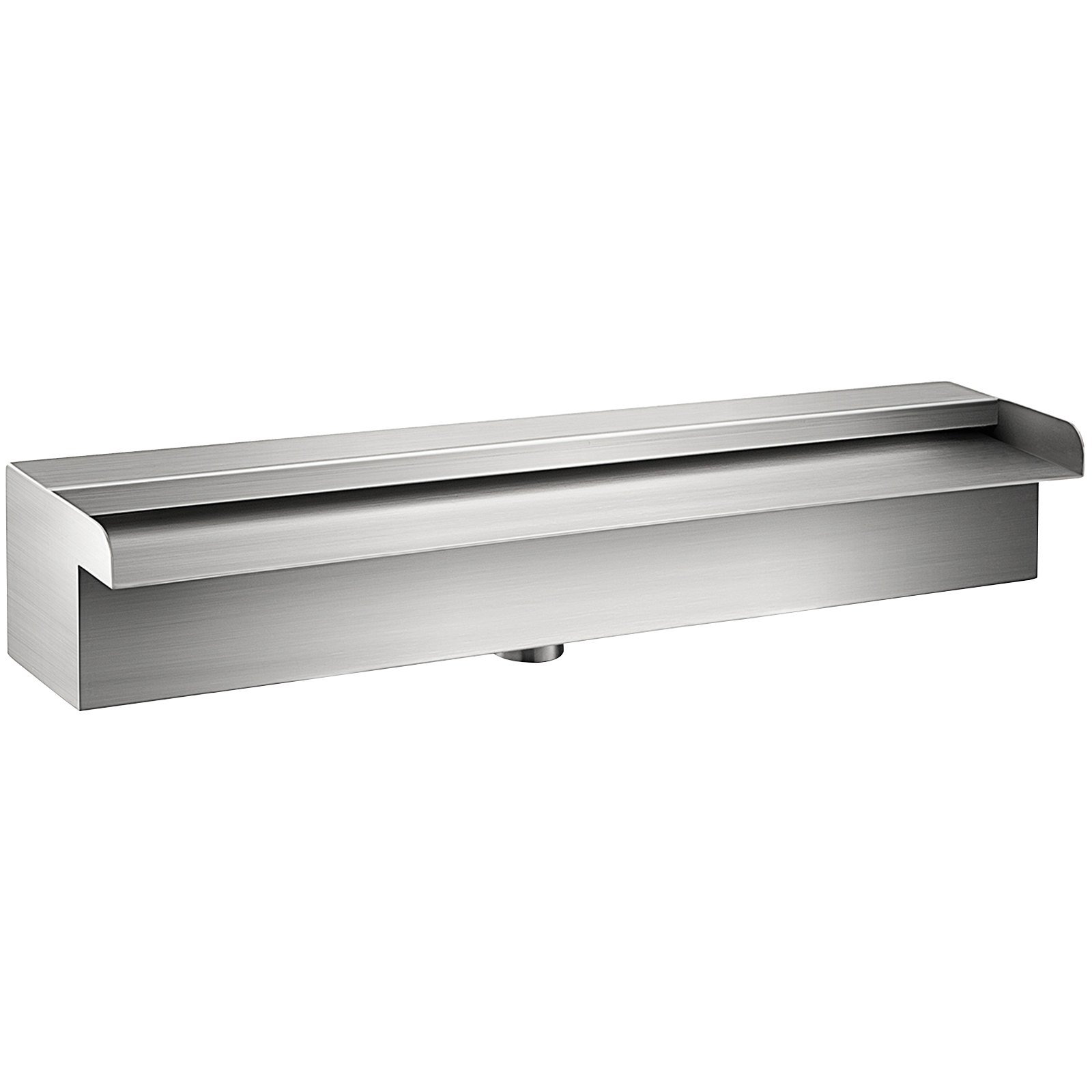 Fuente de piscina VEVOR de acero inoxidable con un diseño elegante y rectangular.