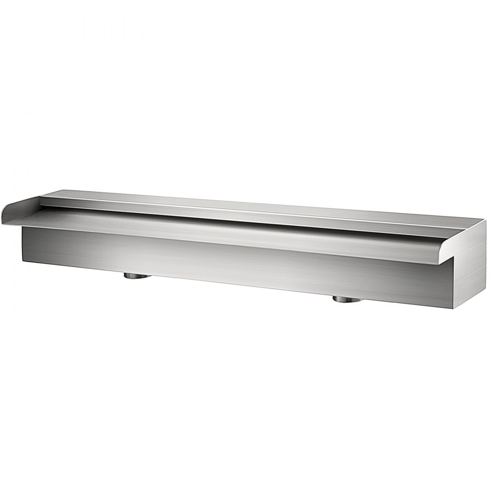 Moderna fuente de piscina VEVOR en elegante acabado en acero inoxidable.