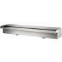Moderna fuente de piscina VEVOR en elegante acabado en acero inoxidable.