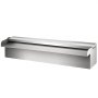 Fuente de piscina VEVOR de acero inoxidable con cascada LED y un diseño elegante y moderno.