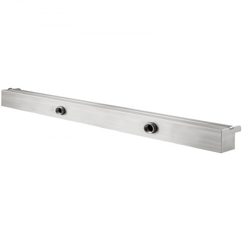 VEVOR Cascada de Agua de Acero Inoxidable Fuente Rectangular 90 x 11,5 x 8 cm Fuente de Piscina en Cascada con Luz LED de 18 Colores Cascada de Agua Control Remoto para Jardín, Patio, Rocalla, Piscina