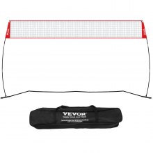 VEVOR Red de entrenamiento de voleibol independiente para uso interior o exterior, sistema de red portátil de altura ajustable con bolsa de transporte, entrenador profesional de práctica de voleibol para golpear o servir ejercicios