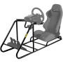 VEVOR Racing Simulator Stand Soporte de volante ajustable Soporte de volante de carreras de acero al carbono apto para Logitech G25, G27, G29, G920, soporte de juego de volante de carreras, no incluye rueda, pedales y silla