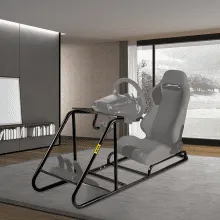 VEVOR Racing Simulator Stand Soporte de volante ajustable Soporte de volante de carreras de acero al carbono apto para Logitech G25, G27, G29, G920, soporte de juego de volante de carreras, no incluye rueda, pedales y silla
