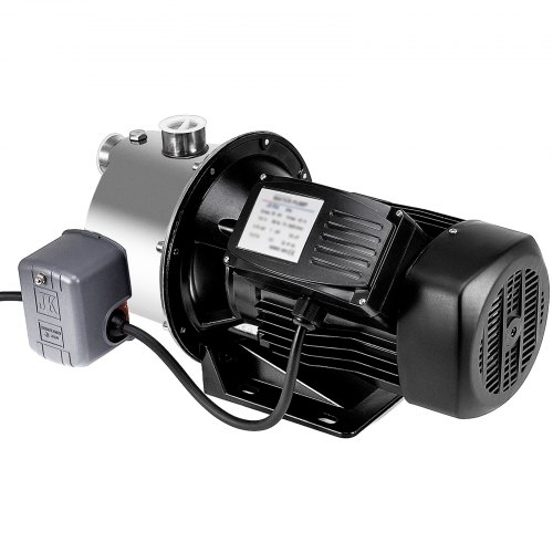 VEVOR Bomba de Chorro para Pozos Poco Profundos de Acero Inoxidable 1 HP 0,75 KW