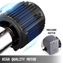 VEVOR Bomba de Chorro para Pozos Poco Profundos de Acero Inoxidable 1 HP 0,75 KW