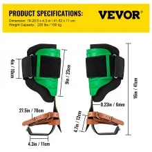 VEVOR Juego de Pinchos de Escalada en Árboles Espuelas de Acero para Escalador