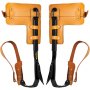 VEVOR Tuspuzz Tree Climbing Spikes, 1 Pair Alloy Steel Pole Climbing Spurs, with Adjustable Height and Cow Leather Straps, Arborist Equipment for Climbers, Logging, Hunting Observation, Fruit Picking