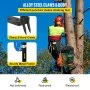 VEVOR Tuspuzz Pinchos de escalada de árboles, 4 en 1 aleación de metal ajustable poste de escalada Spurs, w / cinturón de seguridad y tobillo del pie correas, Arborist equipo para escaladores, la tala