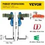 VEVOR Tuspuzz Pinchos de escalada de árboles, 4 en 1 aleación de metal ajustable poste de escalada Spurs, w / cinturón de seguridad y tobillo del pie correas, Arborist equipo para escaladores, la tala