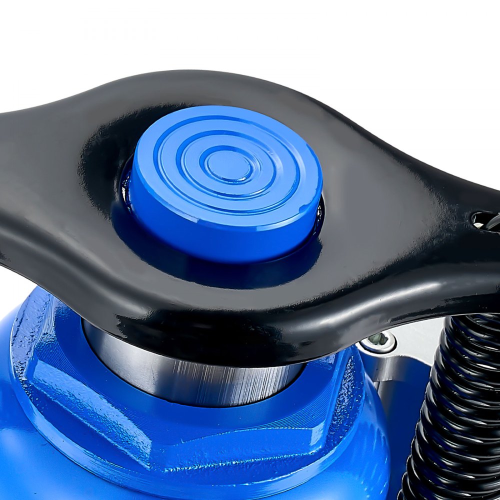 Gato hidráulico de botella VEVOR, capacidad de 32 toneladas (70 546,9 lb), rango de elevación de 10 a 16,3 pulgadas, neumático/manual, resistente, soldado, con bomba para automóviles, SUV, camionetas, vehículos recreativos y talleres de reparación de automóviles, color azul.