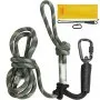VEVOR Tree Stand Safety Rope, 9 ft/27.43M Treestand Lifeline Rope 30KN Breaking Tension, 0.6'' Hunting Safety Line con nudo Prusik, 2 piezas de mosquetón y silenciador, para Treestrap y escalada