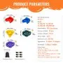 Kit de escalada de árboles VEVOR Ninja, 12 presas de escalada y 6 correas de trinquete, rocas grandes para escalar, ideales para niños y adultos, en varios colores y formas, para entrenamiento de obstáculos al aire libre estilo ninja.