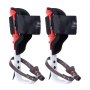 VEVOR - Espuelas de escalada de aluminio (1 par), capacidad de carga de 159 kg, con correas y protectores, equipo de arboricultura para trepar, cazar y recolectar fruta, color rojo