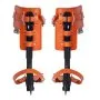 VEVOR - Espuelas para trepar árboles (1 par, acero aleado, capacidad de carga de 159 kg, incluye correas y protectores de espiga), equipo de arboricultura para trepar, cazar y recolectar fruta, color naranja