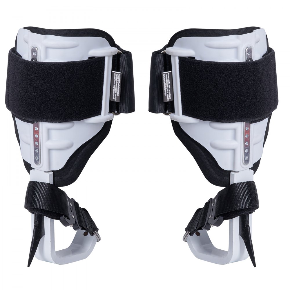 VEVOR - Espuelas de escalada para árboles (1 par, aluminio, capacidad de carga de 159 kg, incluye correas y protectores de espuelas), equipo de arboricultura para trepar, cazar y recolectar fruta, color blanco