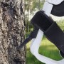 VEVOR - Espuelas de escalada para árboles (1 par, aluminio, capacidad de carga de 159 kg, incluye correas y protectores de espuelas), equipo de arboricultura para trepar, cazar y recolectar fruta, color blanco