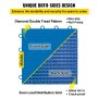 VEVOR - Baldosas de garaje entrelazadas duraderas, paquete de 50, baldosas de placa de diamante antideslizantes, soportan hasta 25.000 kg, ideales para garajes, sótanos, gimnasios y talleres (30,5 x 30,5 cm, azul)