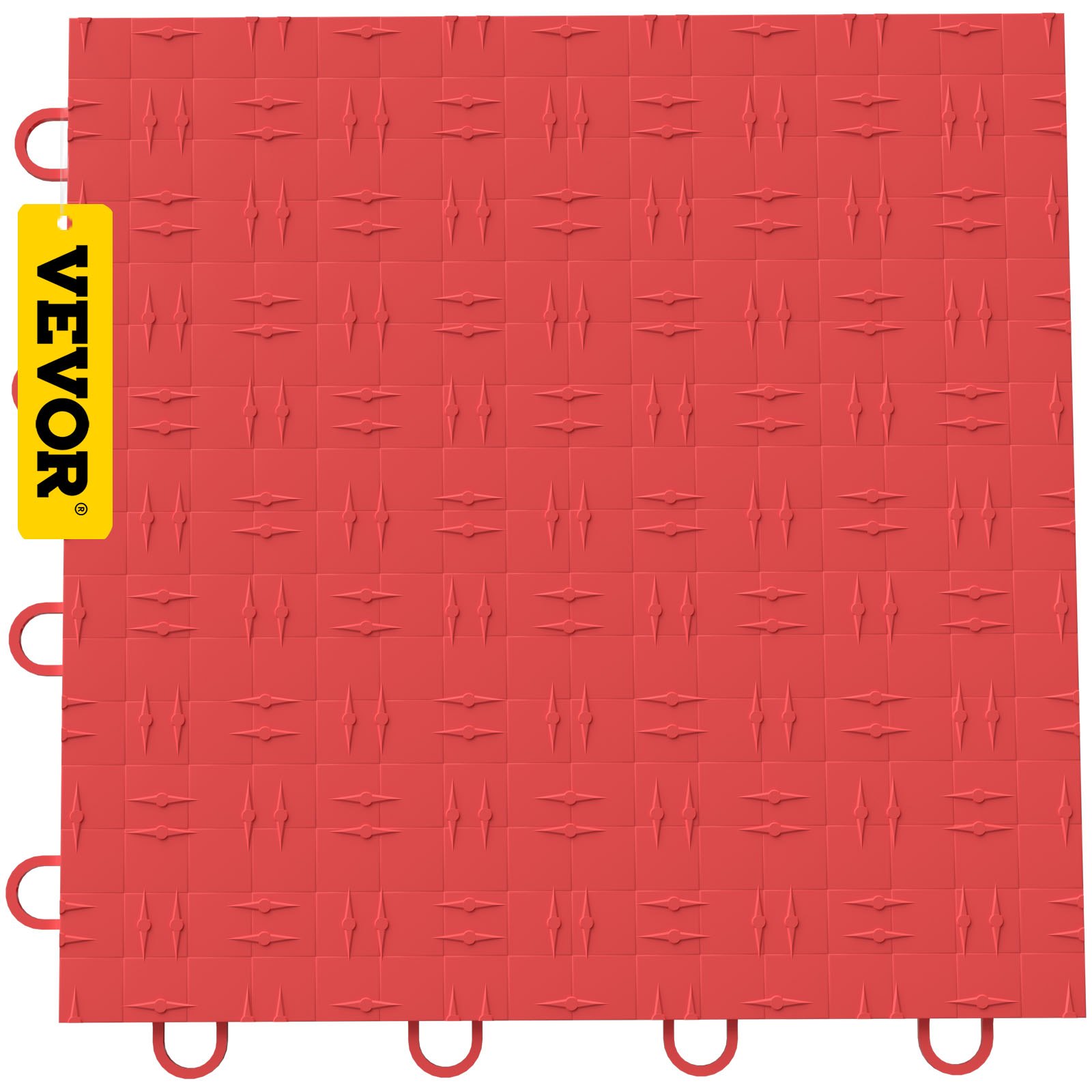 Azulejo de garaje VEVOR rojo con diseño entrelazado texturizado.