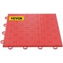 Azulejos de garaje VEVOR entrelazados de color rojo con el logotipo de la marca en la esquina.