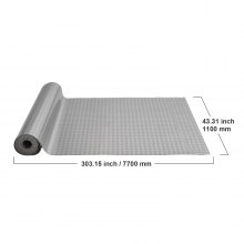 Alfombrilla para Garaje de PVC Antideslizante 770x110cm Plata