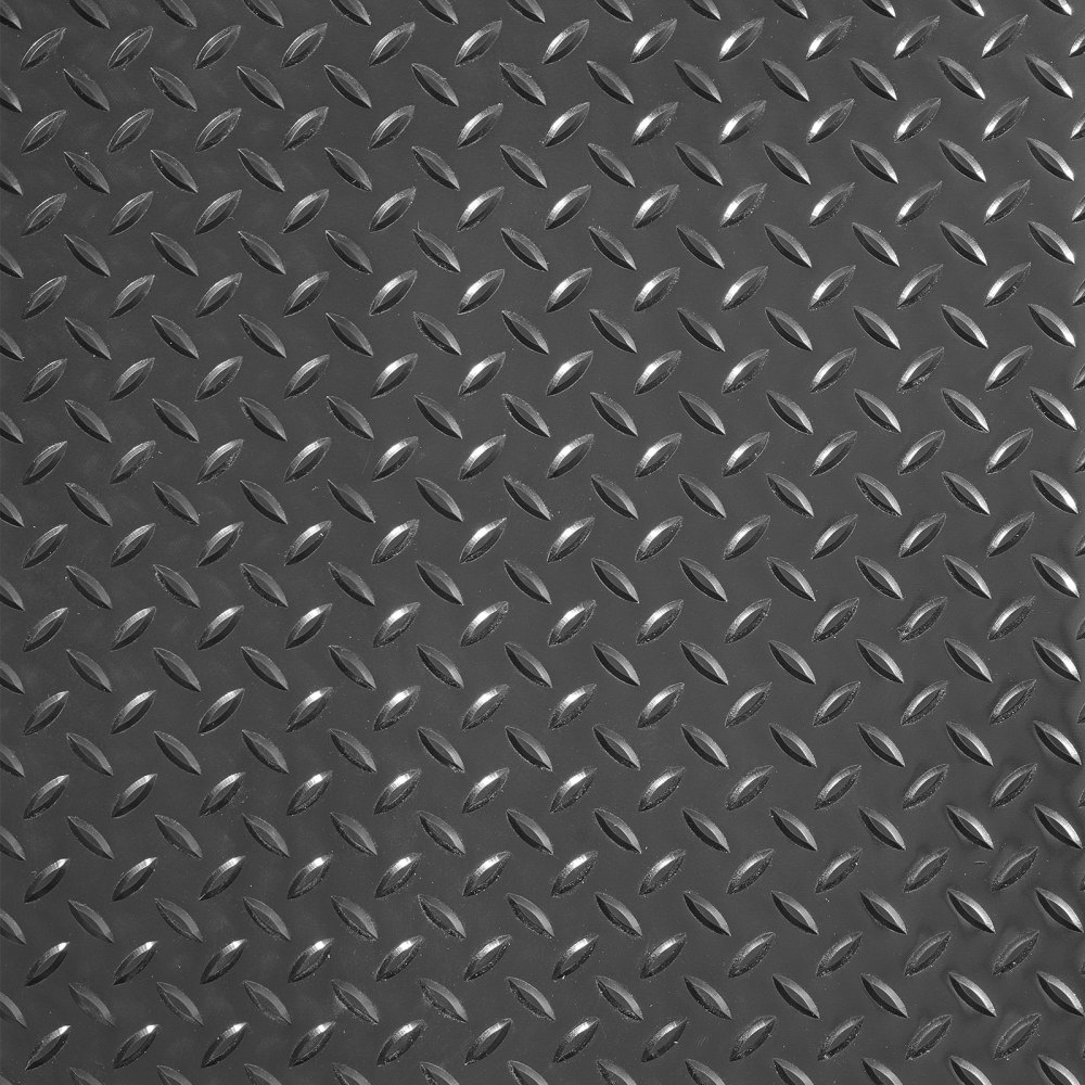 Alfombrillas de garaje VEVOR con textura de placa de diamante en gris oscuro.
