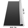 Pista de baile VEVOR negra desenrollada, dimensiones 49,2 pies x 6,6 pies.