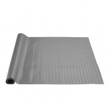 VEVOR - Alfombrilla para suelo de garaje, rollo para suelo de garaje, 3,9 x 6,5 pies, vinilo de PVC plateado antideslizante