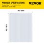 VEVOR - 9 cortinas de vinilo para puerta, 36 pulgadas (3 pies) de ancho x 78 pulgadas (6,5 pies) de alto, tiras de PVC para puerta, 0,08 pulgadas de grosor, tiras de cortina de plástico transparente con 50% de superposición para puertas