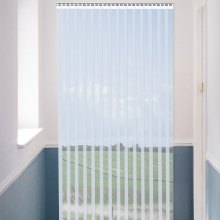 VEVOR - 9 cortinas de vinilo para puerta, 36 pulgadas (3 pies) de ancho x 78 pulgadas (6,5 pies) de alto, tiras de PVC para puerta, 0,08 pulgadas de grosor, tiras de cortina de plástico transparente con 50% de superposición para puertas
