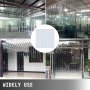 VEVOR - 24 cortinas de plástico para puerta de 8 x 7 pies (ancho x alto), 2 mm de grosor, tiras de vinilo para puerta, tiras de cortina para puerta con superposición de 5 cm, para puertas de congelador, puertas de almacén