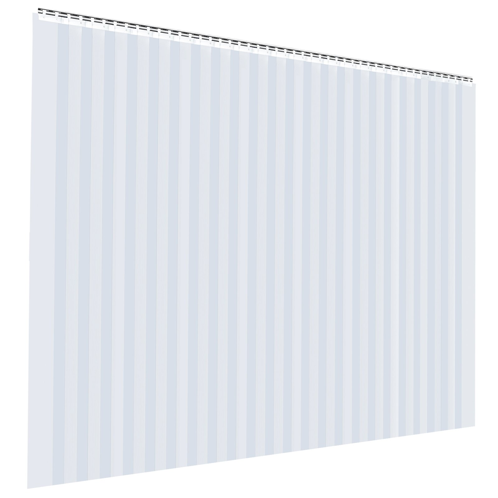 VEVOR - 24 cortinas de plástico para puerta de 8 x 7 pies (ancho x alto), 2 mm de grosor, tiras de vinilo para puerta, tiras de cortina para puerta con superposición de 5 cm, para puertas de congelador, puertas de almacén