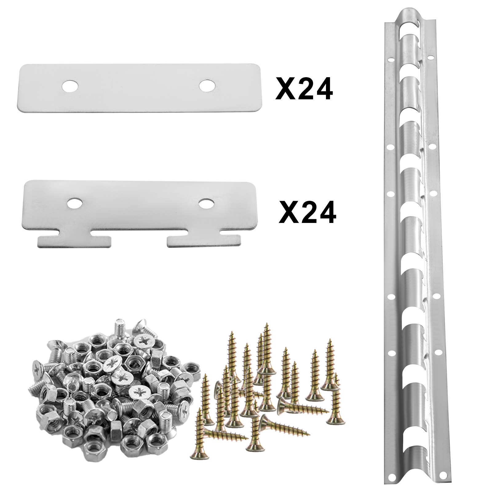 VEVOR - 24 cortinas de plástico para puerta de 8 x 7 pies (ancho x alto), 2 mm de grosor, tiras de vinilo para puerta, tiras de cortina para puerta con superposición de 5 cm, para puertas de congelador, puertas de almacén