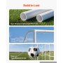 VEVOR Portería de Fútbol 3,65 x 1,82 m, Tubos de PVC, con Red de PE, Resistente a la Intemperie, Portátil, con Objetivo y Conos, para Entrenamiento en Jardín, Exterior, para Niños y Adultos, Blanco
