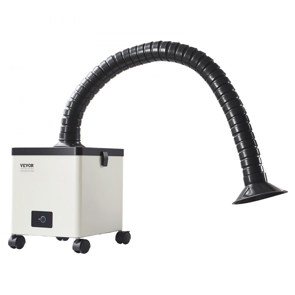 Extractor de humos de soldadura VEVOR, 85 W, sin escobillas, con filtros de 3 etapas y ajuste de 3 velocidades, 200 m³/h de succión potente, purificador de humos de soldadura para soldadura, grabado, bricolaje y salón.