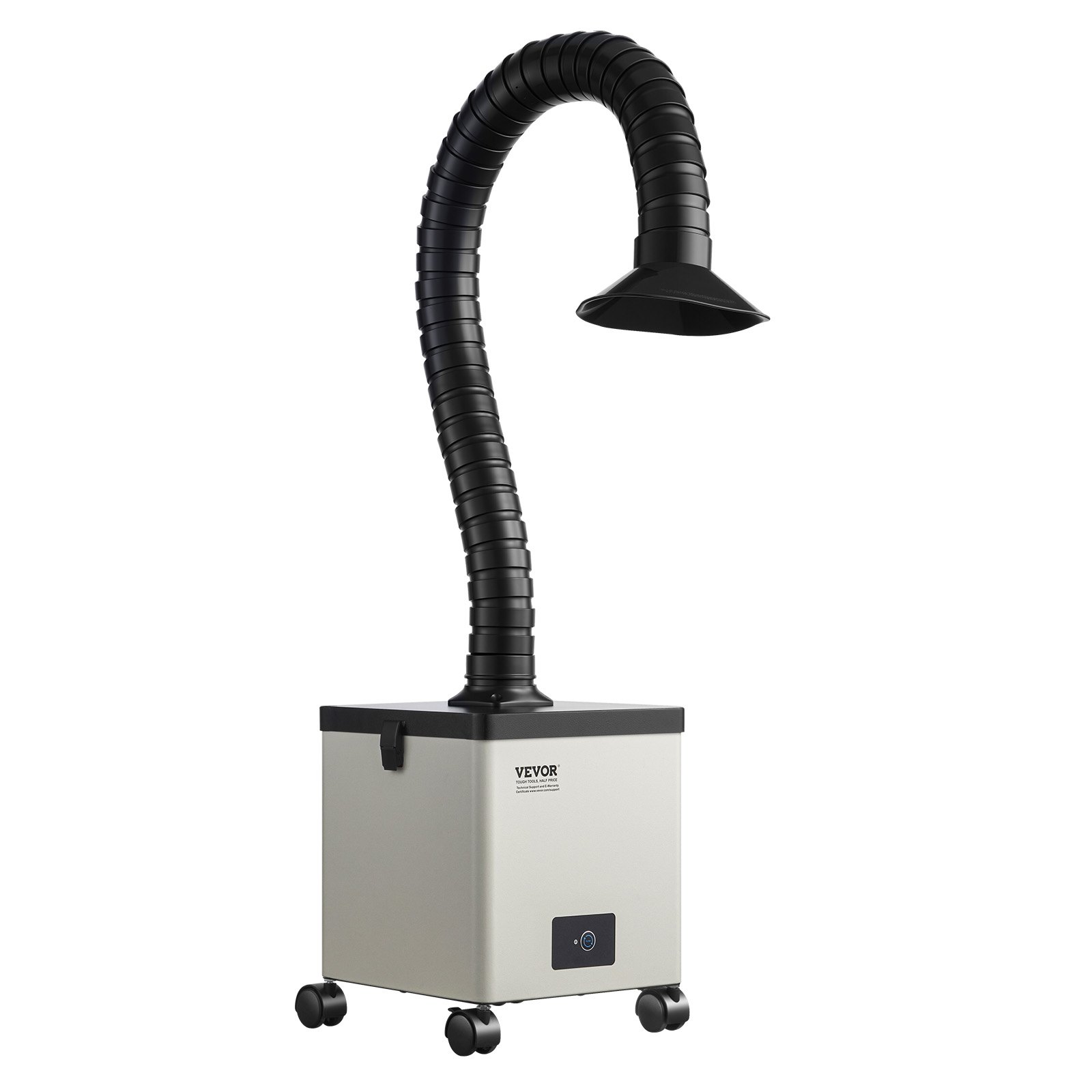 Extractor de humos de soldadura VEVOR, 85 W, sin escobillas, con filtros de 3 etapas y ajuste de 3 velocidades, 200 m³/h de succión potente, purificador de humos de soldadura para soldadura, grabado, bricolaje y salón.