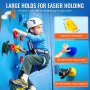 VEVOR 25 presas de escalada en roca, rocas de escalada de varios tamaños y colores para niños y adultos, presas de pared de escalada con herrajes de montaje, agarres para paredes de escalada para juegos de interior y exterior.