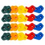 VEVOR 25 presas de escalada en roca, rocas de escalada de varios tamaños y colores para niños y adultos, presas de pared de escalada con herrajes de montaje, agarres para paredes de escalada para juegos de interior y exterior.