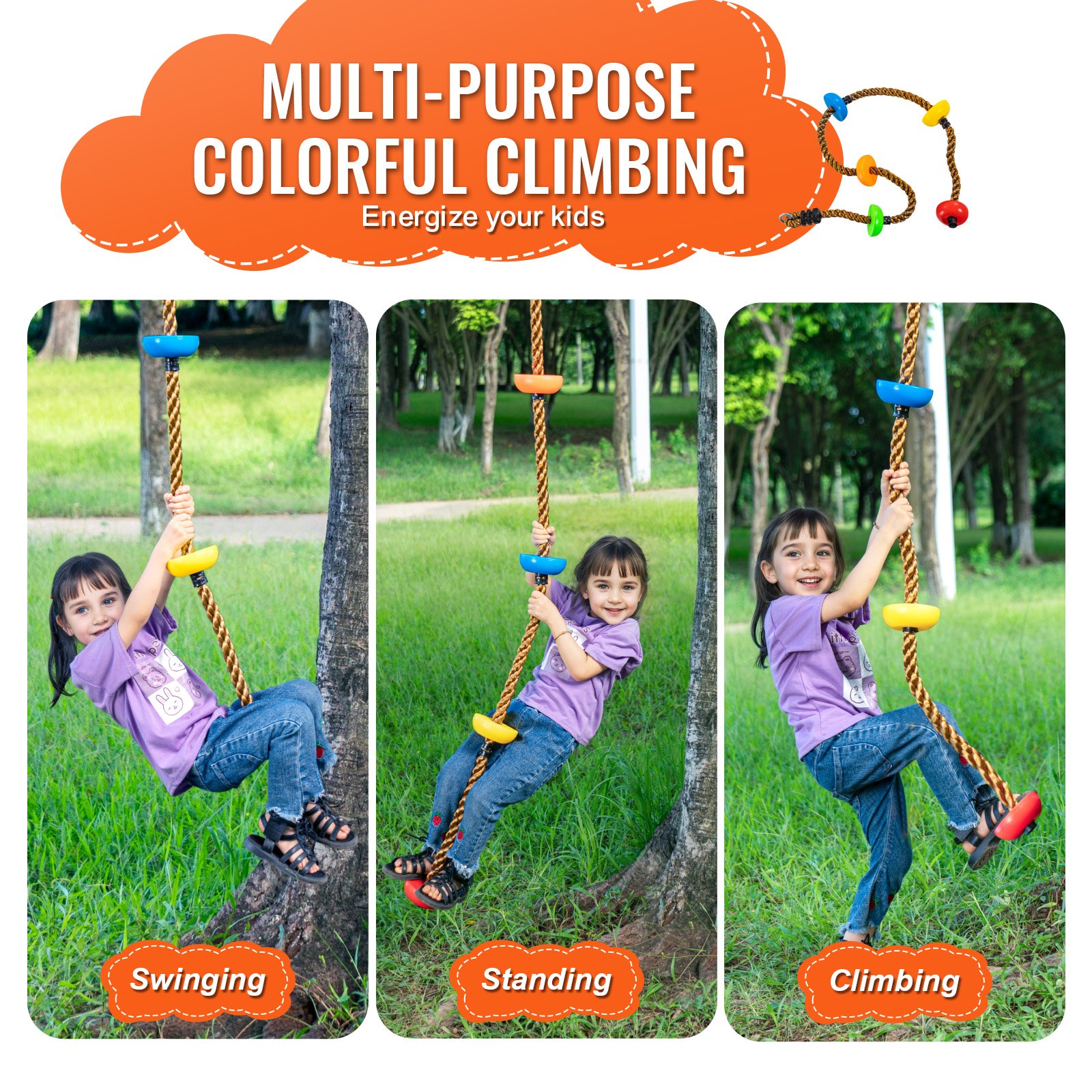 VEVOR 32 presas de escalada en roca, rocas de varios tamaños y colores para niños y adultos, presas para muro de escalada con cuerda de escalada de colores y accesorios de montaje, agarres para muro de escalada para interiores y exteriores