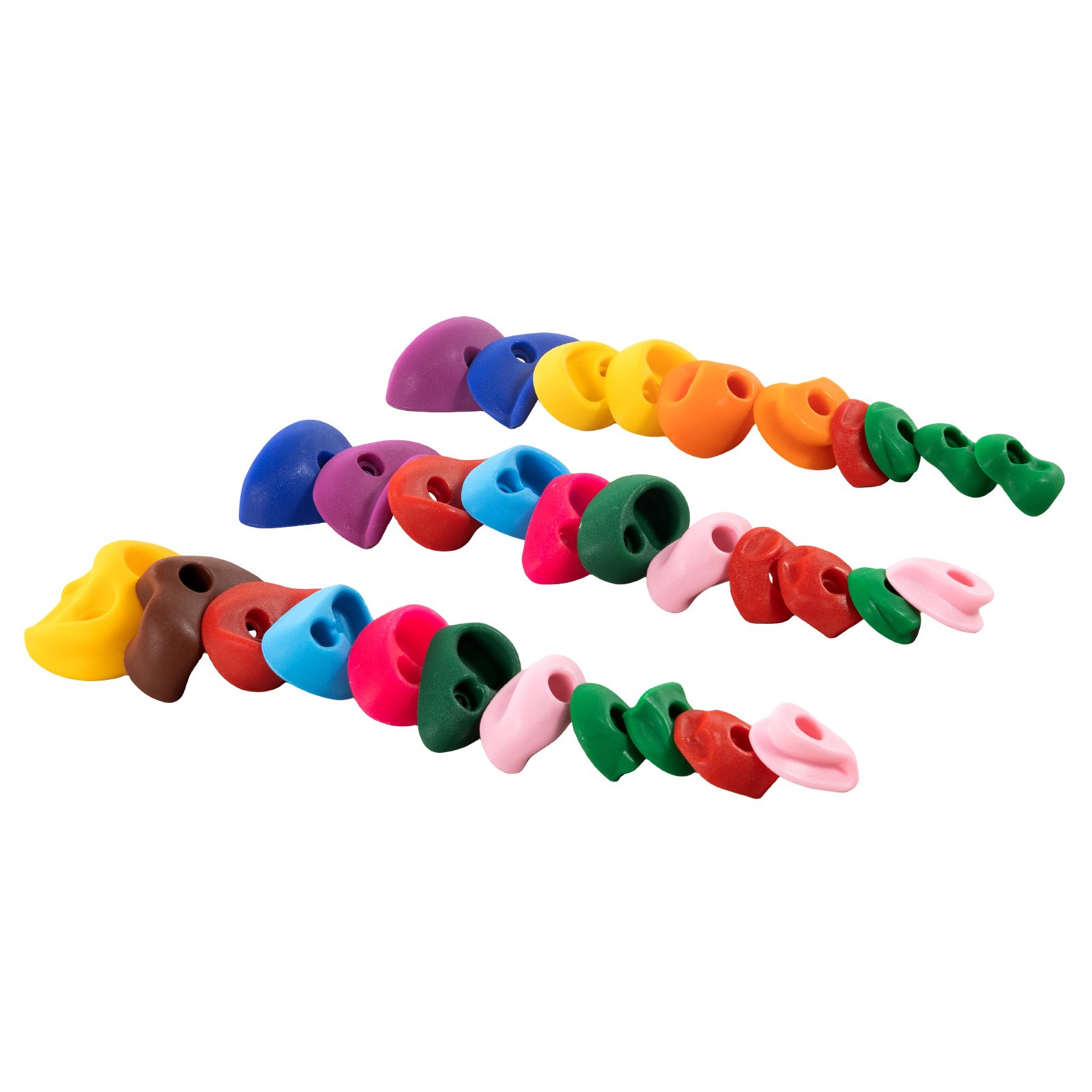 VEVOR 32 presas de escalada en roca, rocas de varios tamaños y colores para niños y adultos, presas para muro de escalada con cuerda de escalada de colores y accesorios de montaje, agarres para muro de escalada para interiores y exteriores