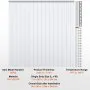 Cortinas de tiras VEVOR (16 unidades, 244 cm de alto, 244 cm de ancho, 0,2 cm de grosor), transparentes y lisas, de plástico con un 50 % de superposición, ideales para almacenes, cámaras frigoríficas y refrigeradores.