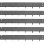 Borde de acero para césped VEVOR, 5 unidades, 12,7 x 99 cm, flexible, de acero galvanizado, 5 m de largo, color gris