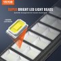 VEVOR Luz de calle solar de 600 W, 1000 lm, luces de inundación solares LED para exteriores con control remoto por infrarrojos, lámpara de sensor de movimiento solar de seguridad impermeable IP66 para jardín, patio, hogar, camino, garaje, estacionamiento