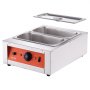 Templadora de chocolate VEVOR con dos cubetas de acero inoxidable y control de temperatura ajustable.