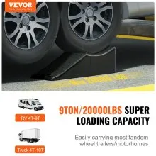 VEVOR Rampa de coche, 1 pieza de rampa de servicio de coche de perfil bajo, capacidad de carga de 20000 libras/10 toneladas, rampa de coche de altura de elevación de 5,5 pulgadas, rampa de neumáticos