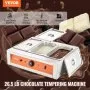 Templadora de chocolate VEVOR, 12 kg, 3 tanques, control de temperatura de 86 a 85 °C, calentador de alimentos comercial eléctrico de acero inoxidable de 1500 W para derretir y calentar chocolate, leche y crema.